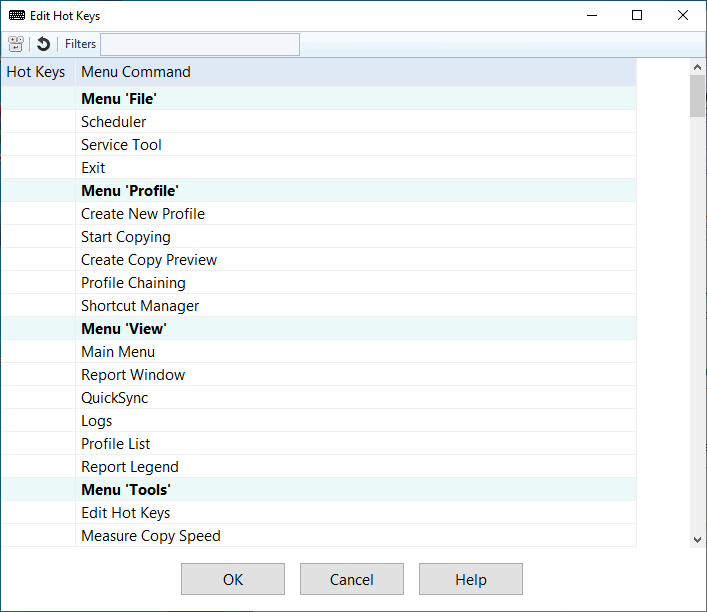 AllSync Keyboard Shortcuts
